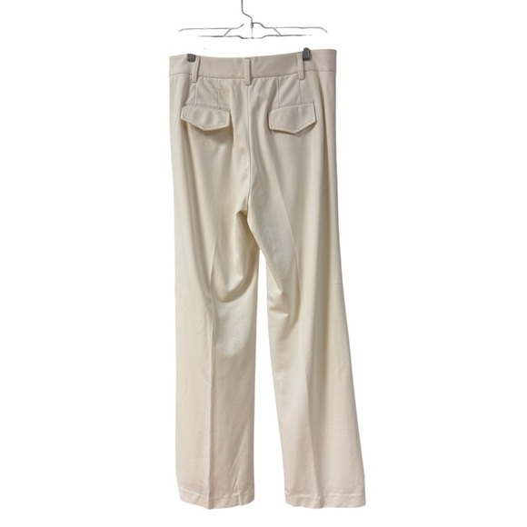 J. McLaughlin Newman Pants Trousers Wide Leg Pleated Size 6 Cream Nautical Work - Picture 11 of 12